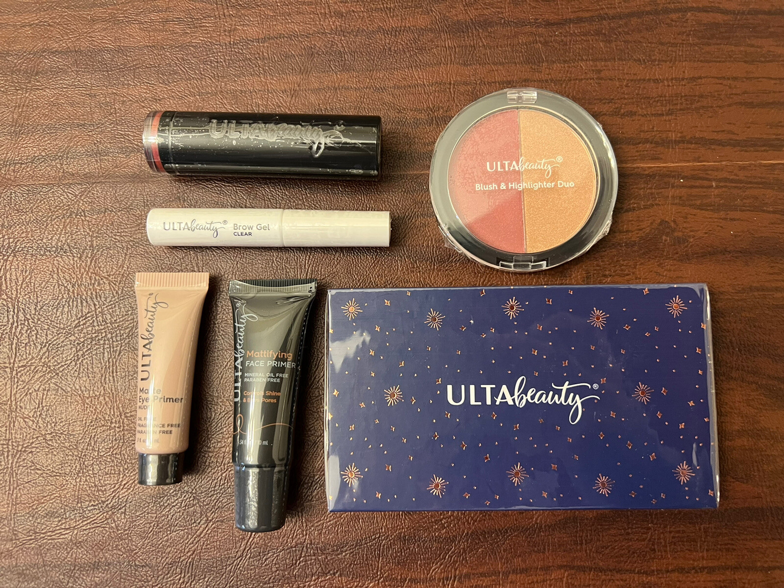 NEW- Ulta Beauty 6-Piece Makeup Samples Gift Set With Bag Purple