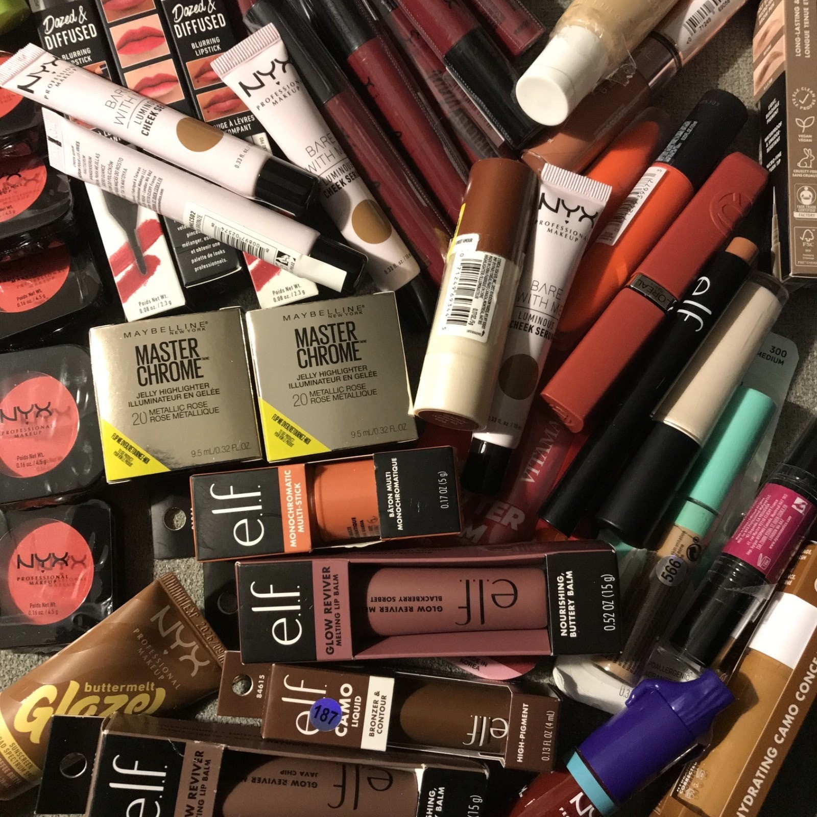 Mixed Makeup Lot All New items/ Resellers/ Drugstore makeup 50 items