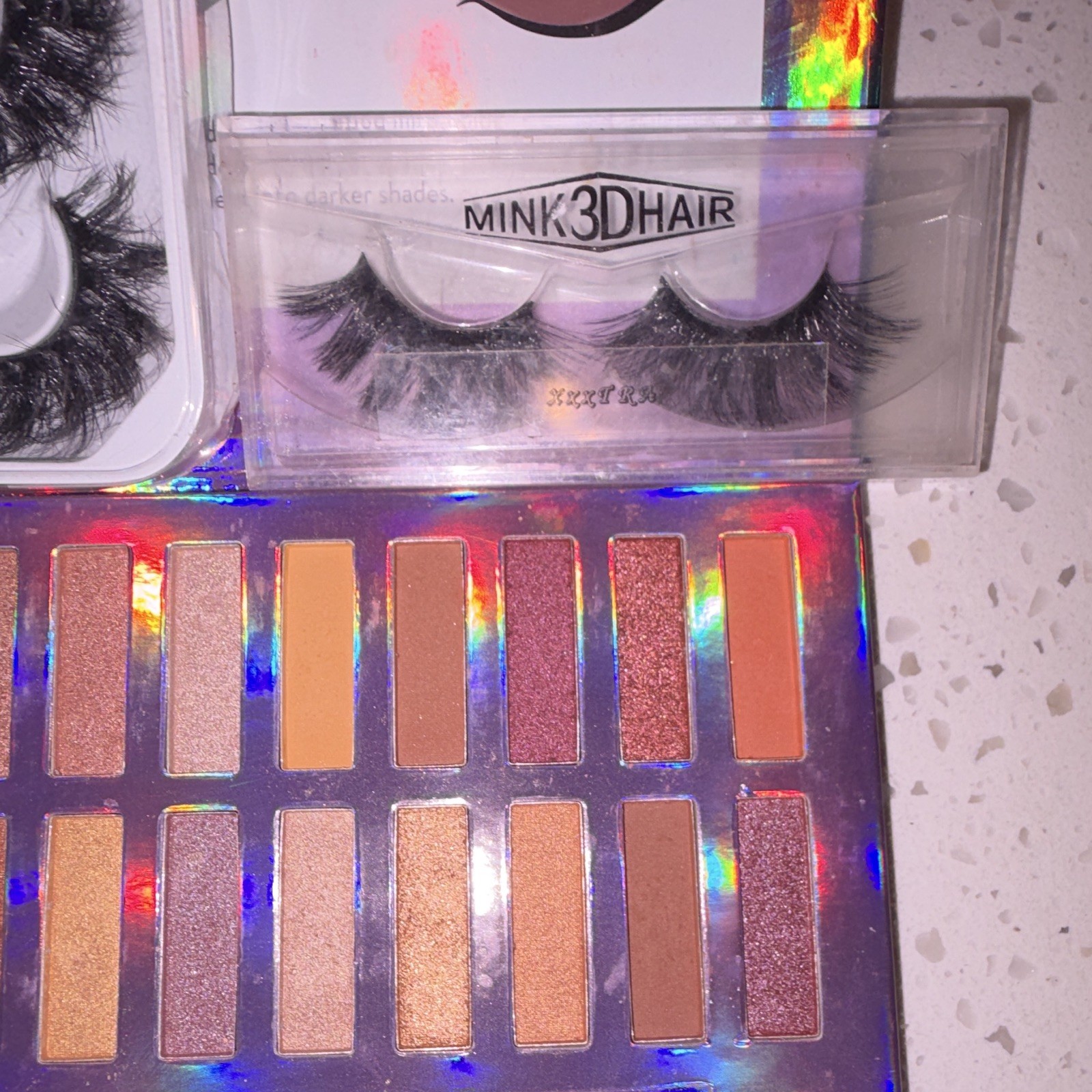 MINK 3D HAIR 3D False Eyelashes Mixed Lot Bundle w/ Eyeshadow Palette