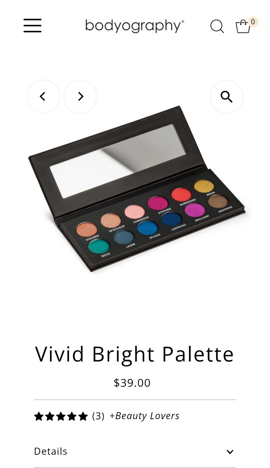Bodyography Eye/face & Cheek Pallets + Gel Eyeliner Sparkler Canvas Eye Mousse