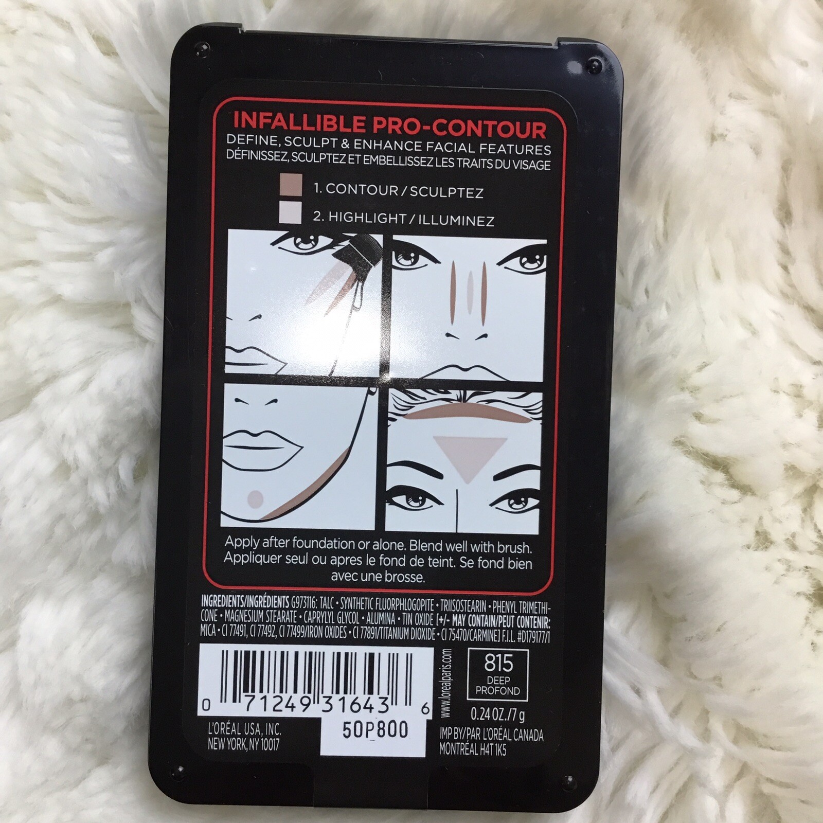 L’oreal 3 Pc Le Lip Gloss Mauve, Contour Deep Palette 815 Charcoal Eyeliner B3