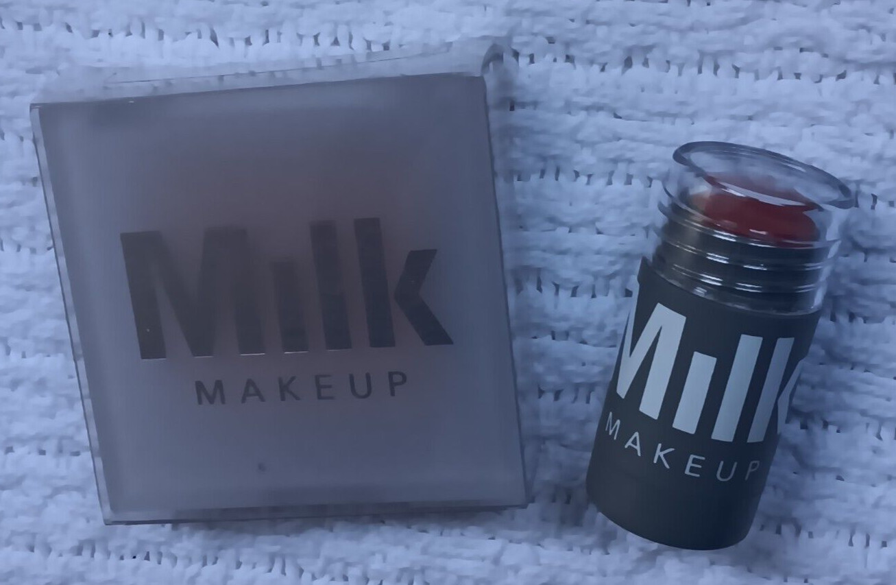 Milk Makeup Holographic Highlighting Powder 0.14 oz & Werk Lip Cheek 0.21 oz Lot