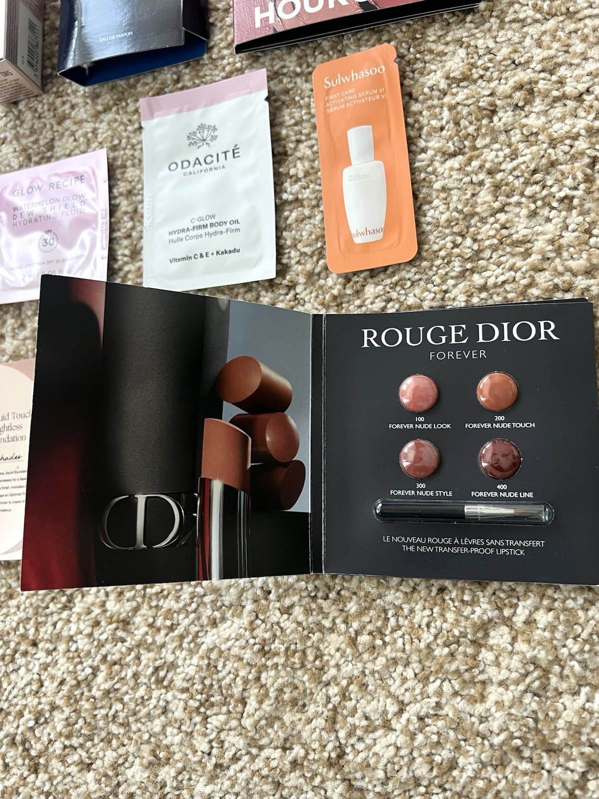 Sephora Beauty & Skin 10 Pc Sample Set -Dior, Rare Beauty, Laneige, Glow Recipe