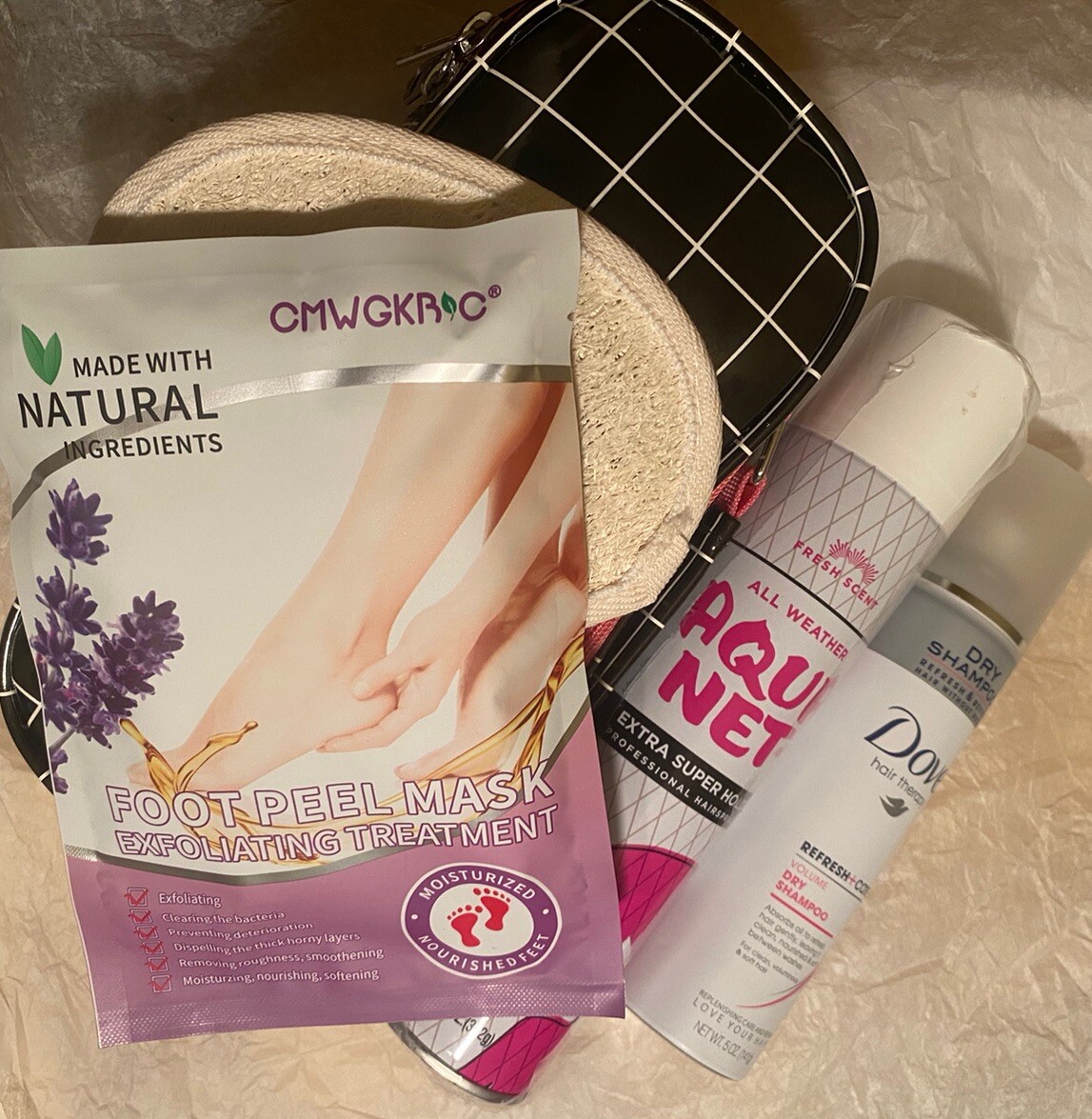 lot of beauty 18 pc DOVE BODY SCRUB DRY SHAMPO BALI SOAP PONDS SPRAY TAN & MORE