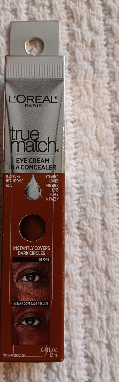 L’Oreal Paris Deep N9-10 Eye Cream Concealer Lot Hyaluronic Acid Depuffer 0.4 oz