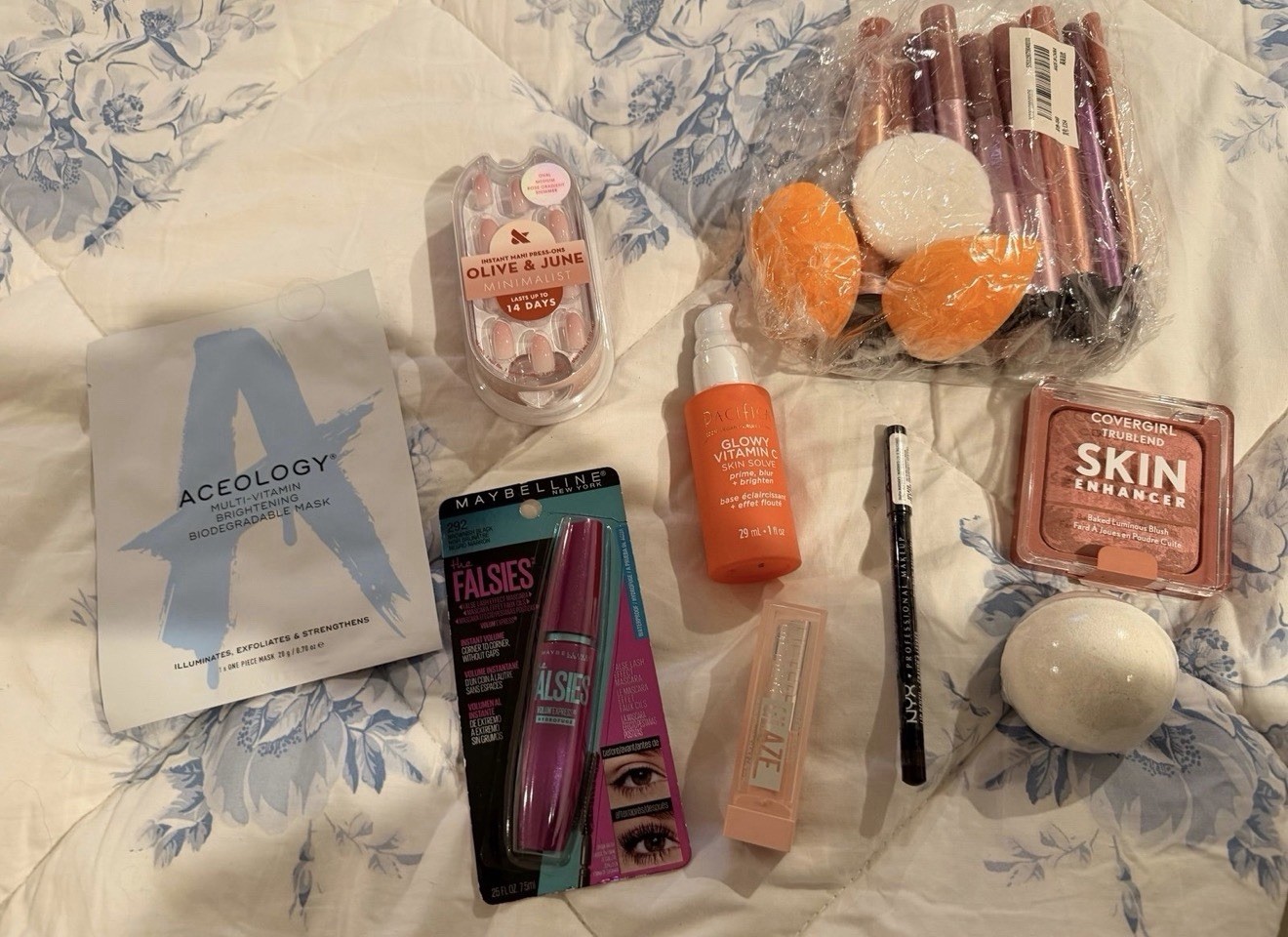 Maybelline The Falsies + ACEology Mask Makeup/Skincare Lot Full Size