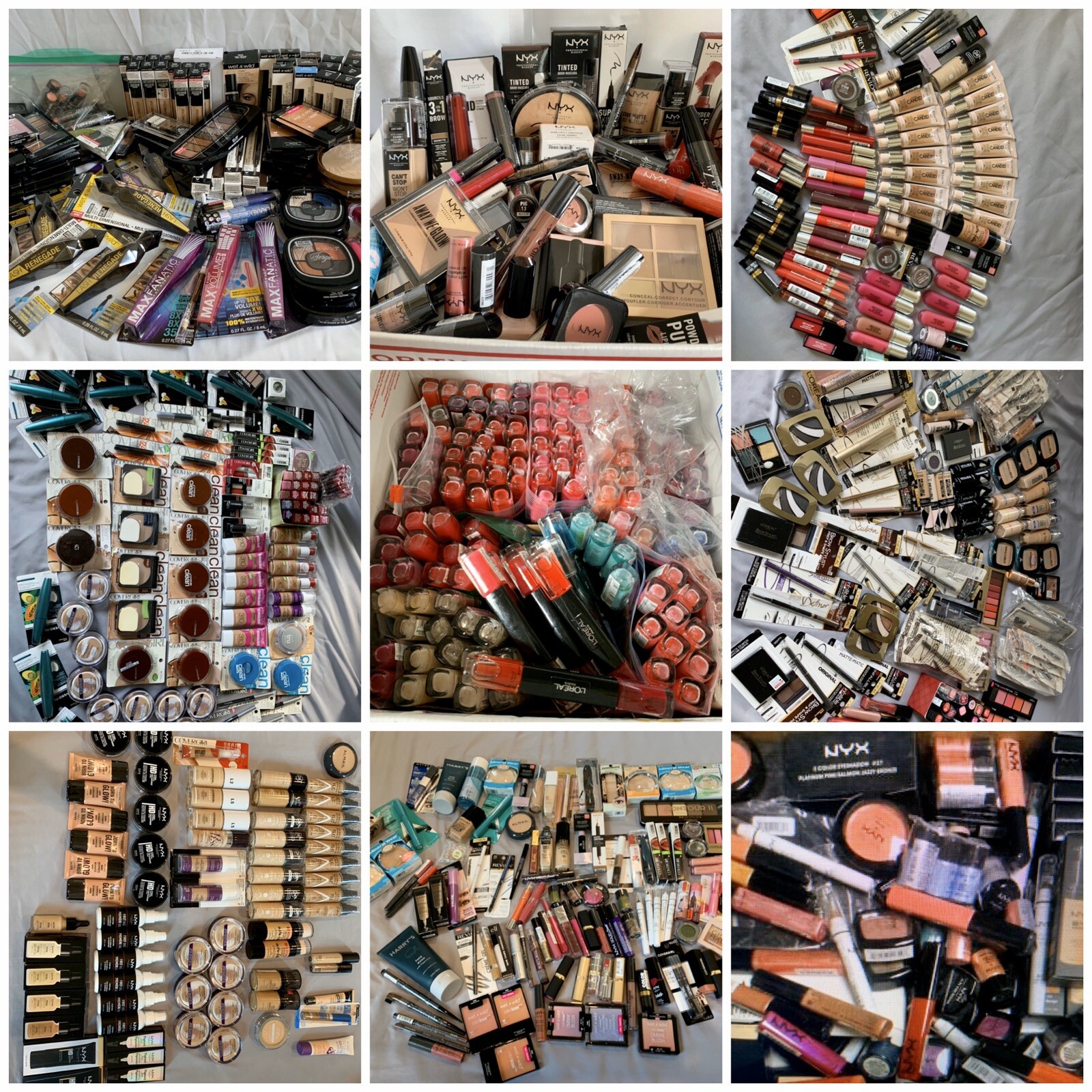 NAME BRANDS 100 MIXED MAKE UP PRODUCTS TOOLS BEAUTY STORE FINDS-50 TO 90% SEALED