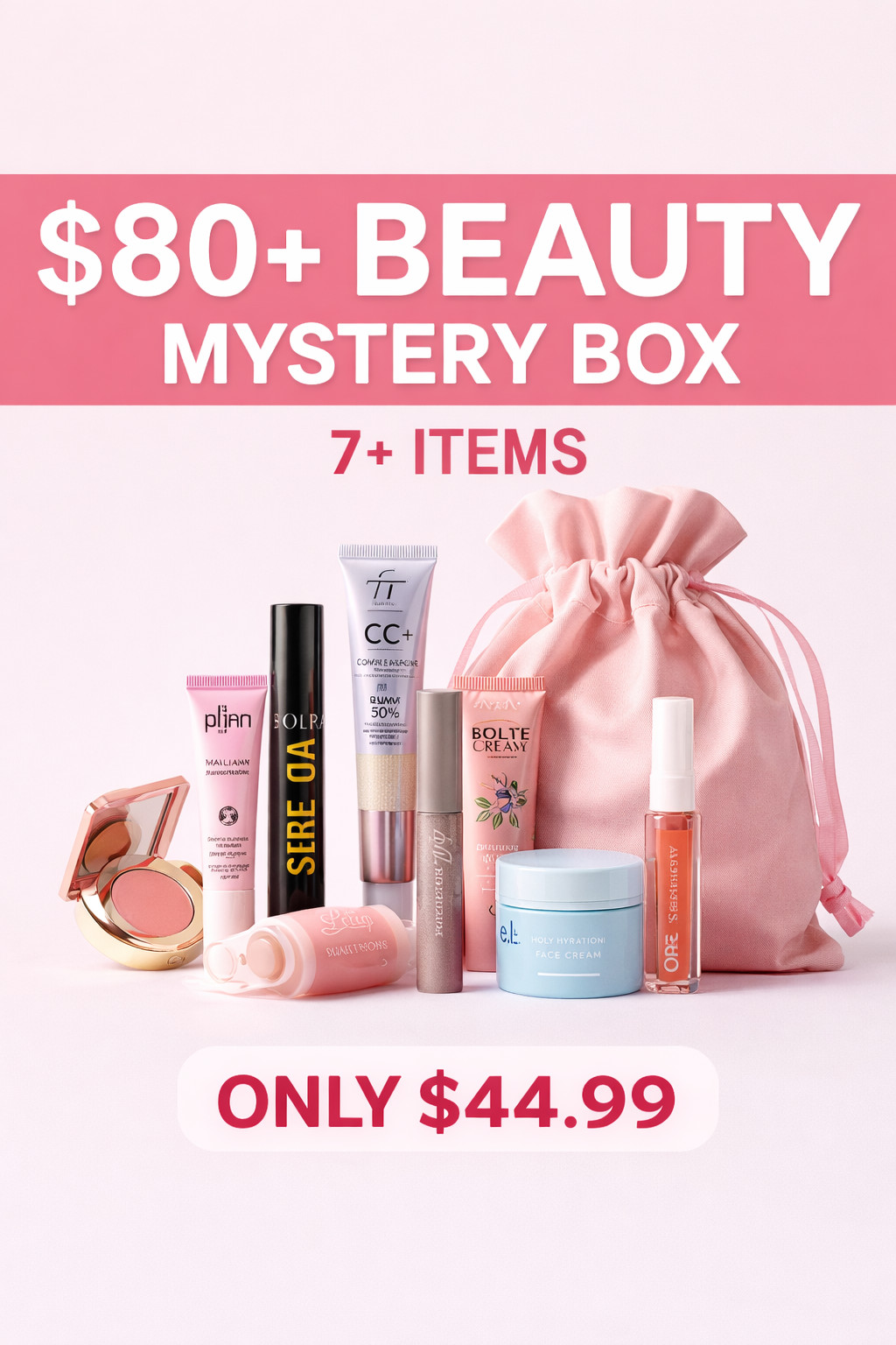$80+ Beauty Mystery Box | Makeup Skincare Bundle | 7+ Items Surprise Box