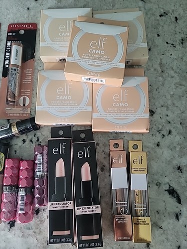 Makeup Lot Of E.L.F Camo Powder Rimmel Eye Shadow Lipstick Liner