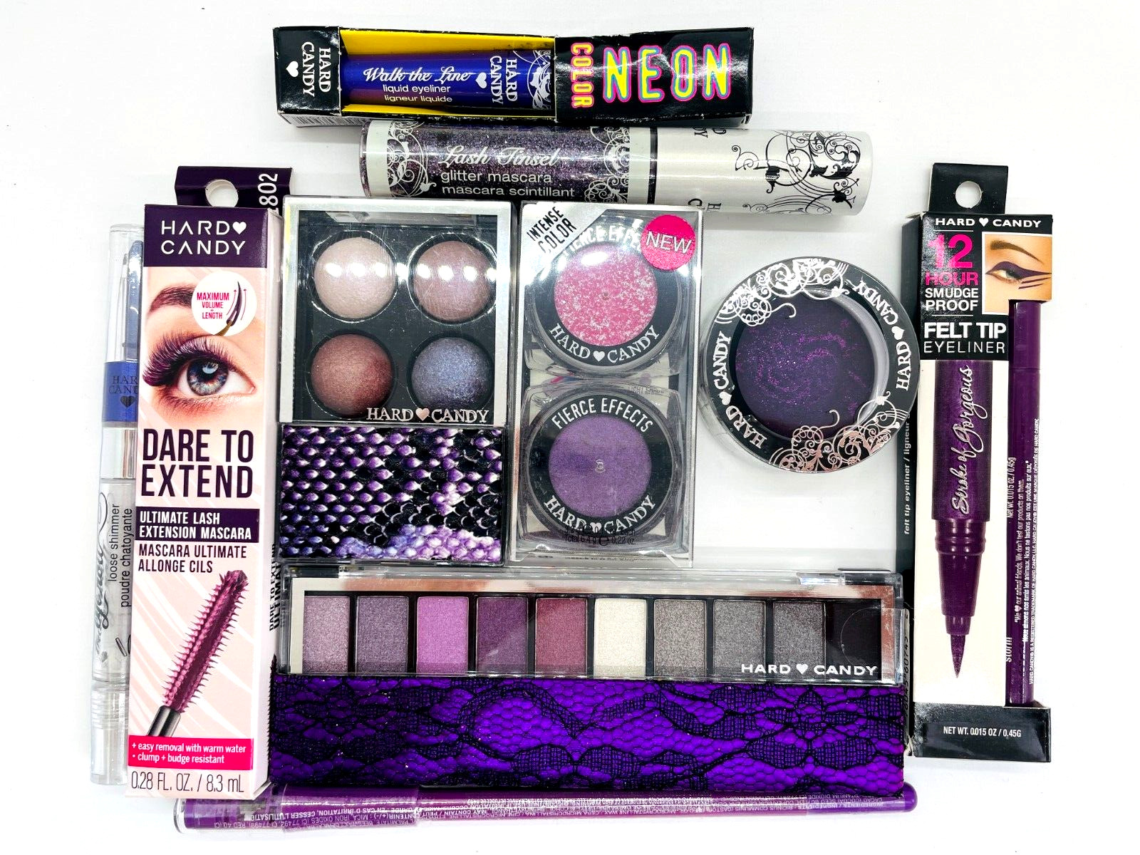 8 pc Hard Candy Makeup Lot Eyes! PURPLE SHADES ONLY!