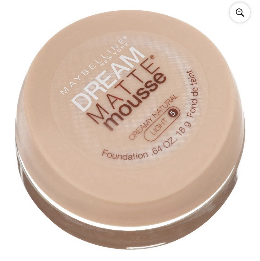 Maybelline Dream Matte Mousse Foundation Makeup, Creamy Natural Light 0.64 oz