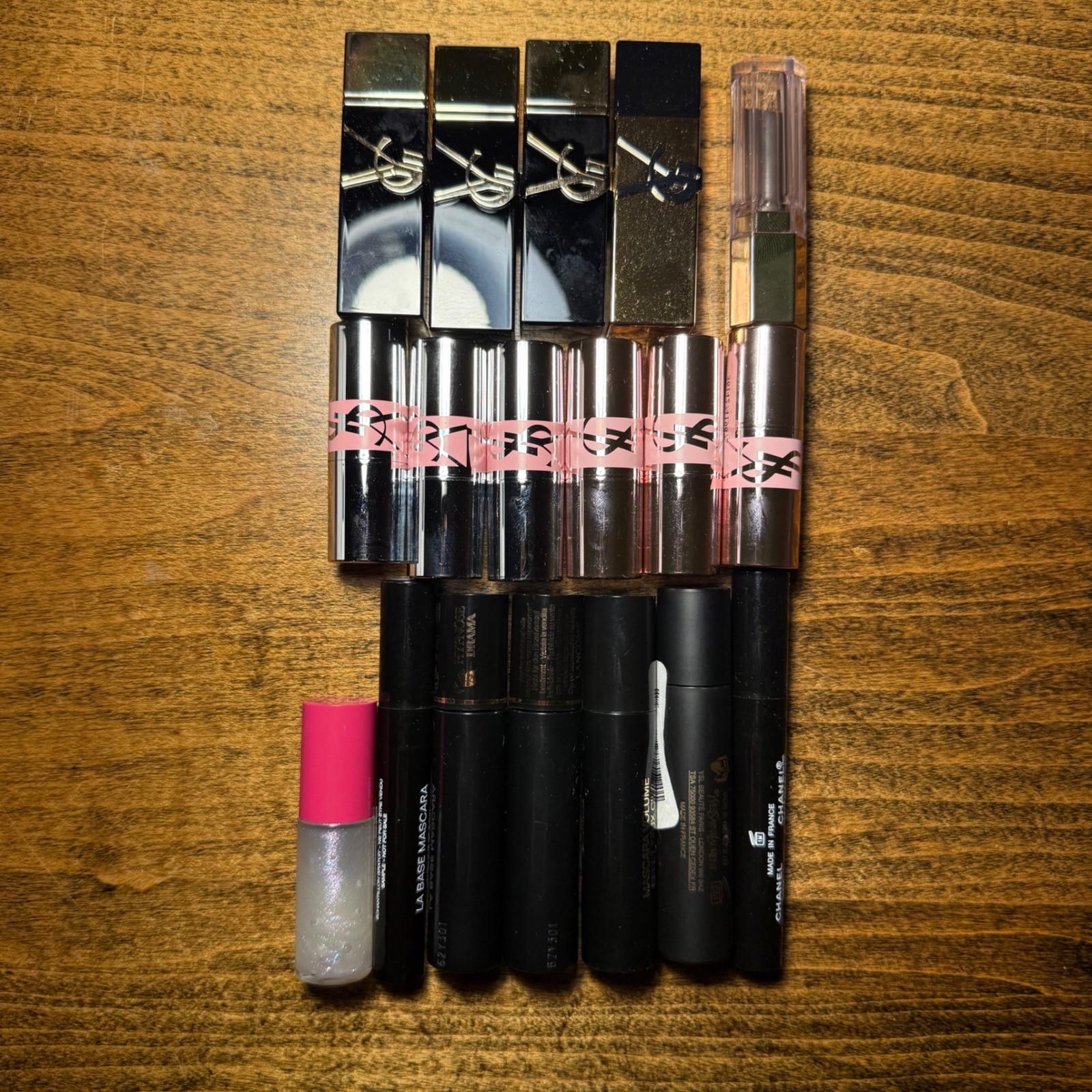 Luxury Makeup Bundle YSL Chanel Lancome Valentino Mini Lipstick Mascara Set