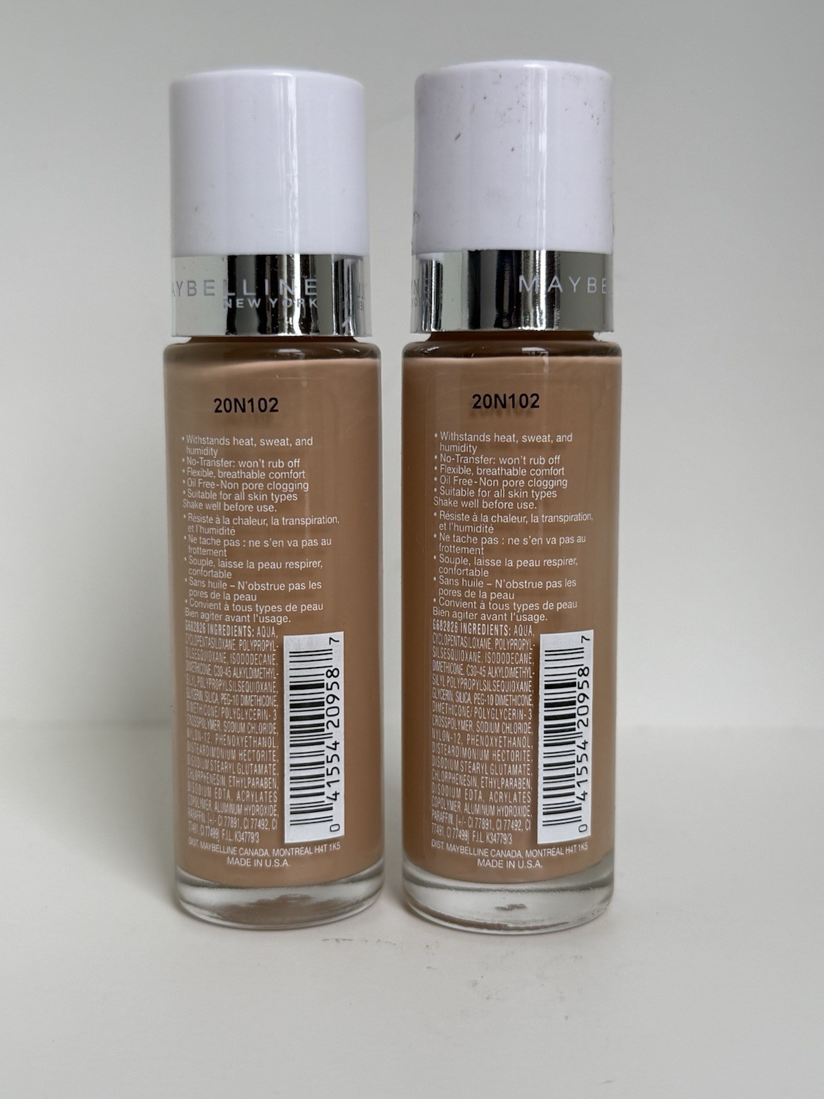 2 x Maybelline New York Super Stay Micro Flex Formula 24 hr PURE BEIGE