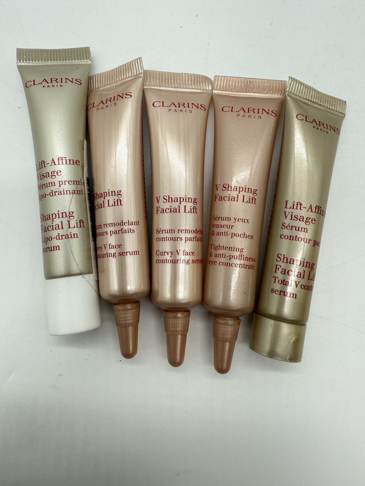Clarins Paris Lot of 5 Serums – V Shaping & Shaping Facial Lift Set