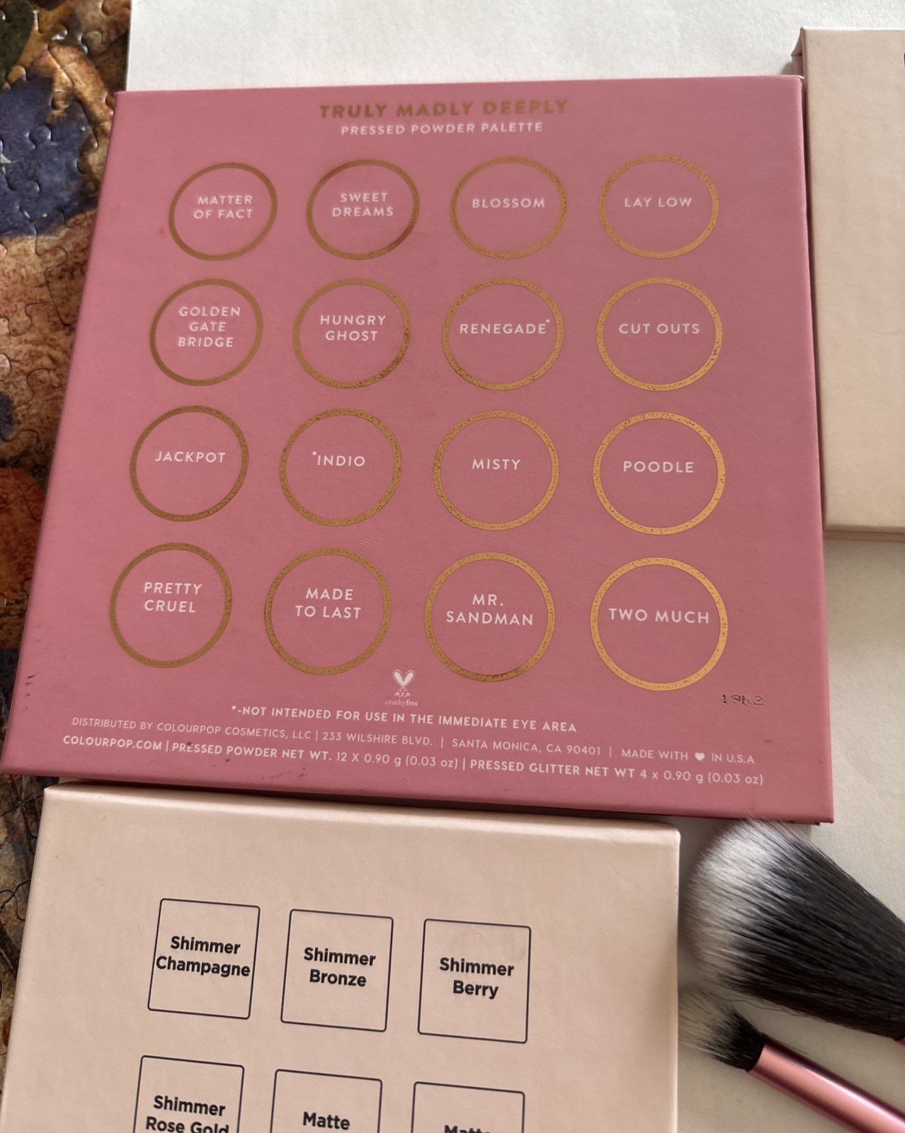 Sephora Vintage Brush, coLoRPoP Palette Makeup Eyeshadows+Ulta Lot