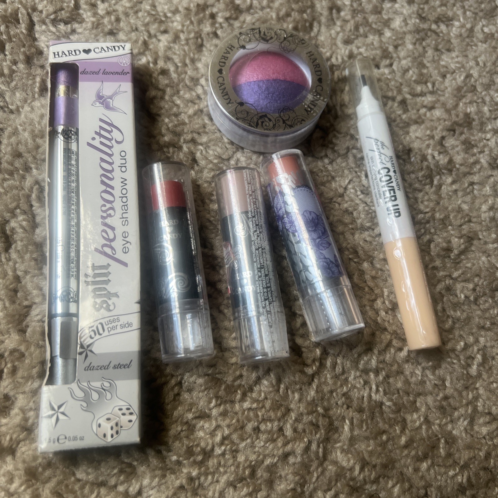 Hard Candy Lip Gloss , Concealer Eyeshadow 6 Pcs Mix