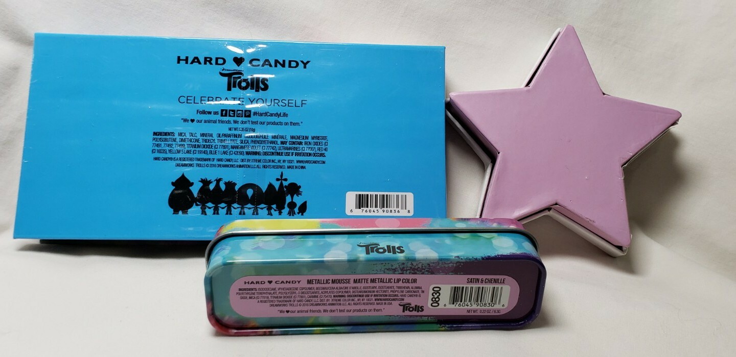 NIB Hard Candy Trolls Eyeshadow Palette & Prismatic Luminizer & Metallic Mousse