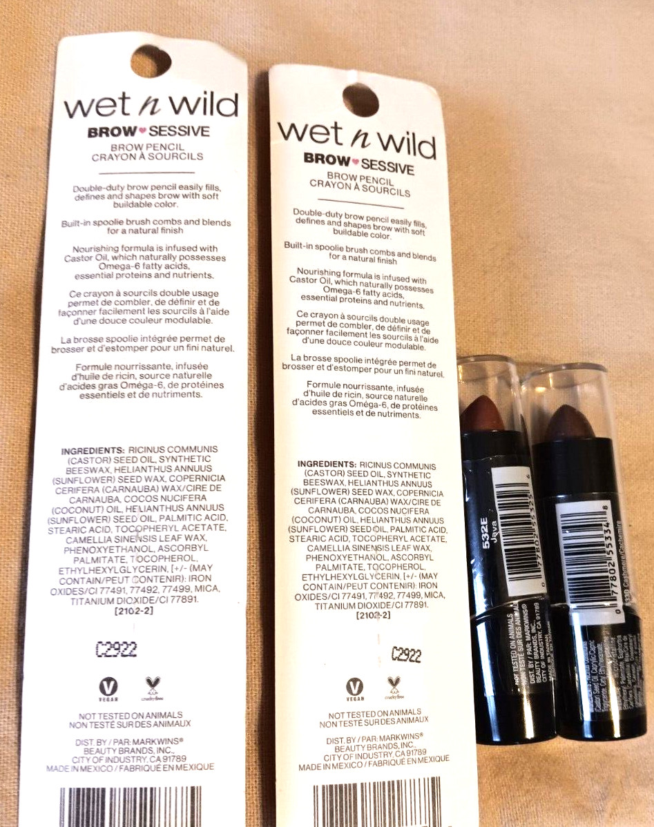 Wet n Wild Lot Medium Brown Brow Sessive Eye Pencil Eyeshadow Blush Lipstick
