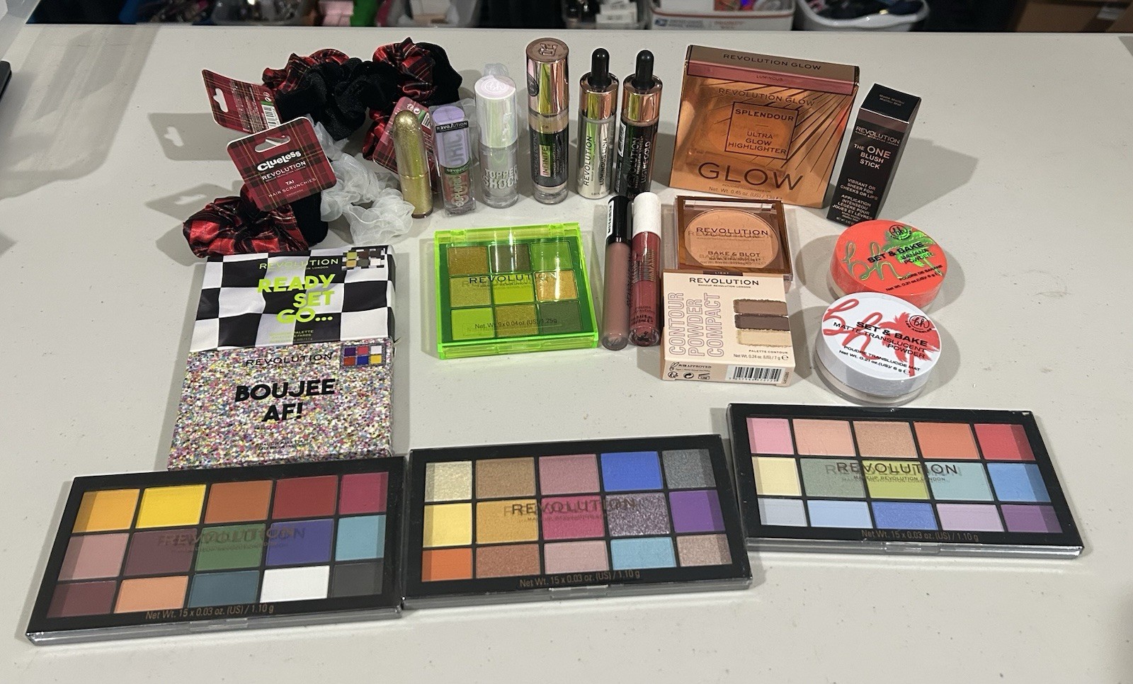 Lot of (25) Assorted Revolution, Makeup Obsession and bh Products
