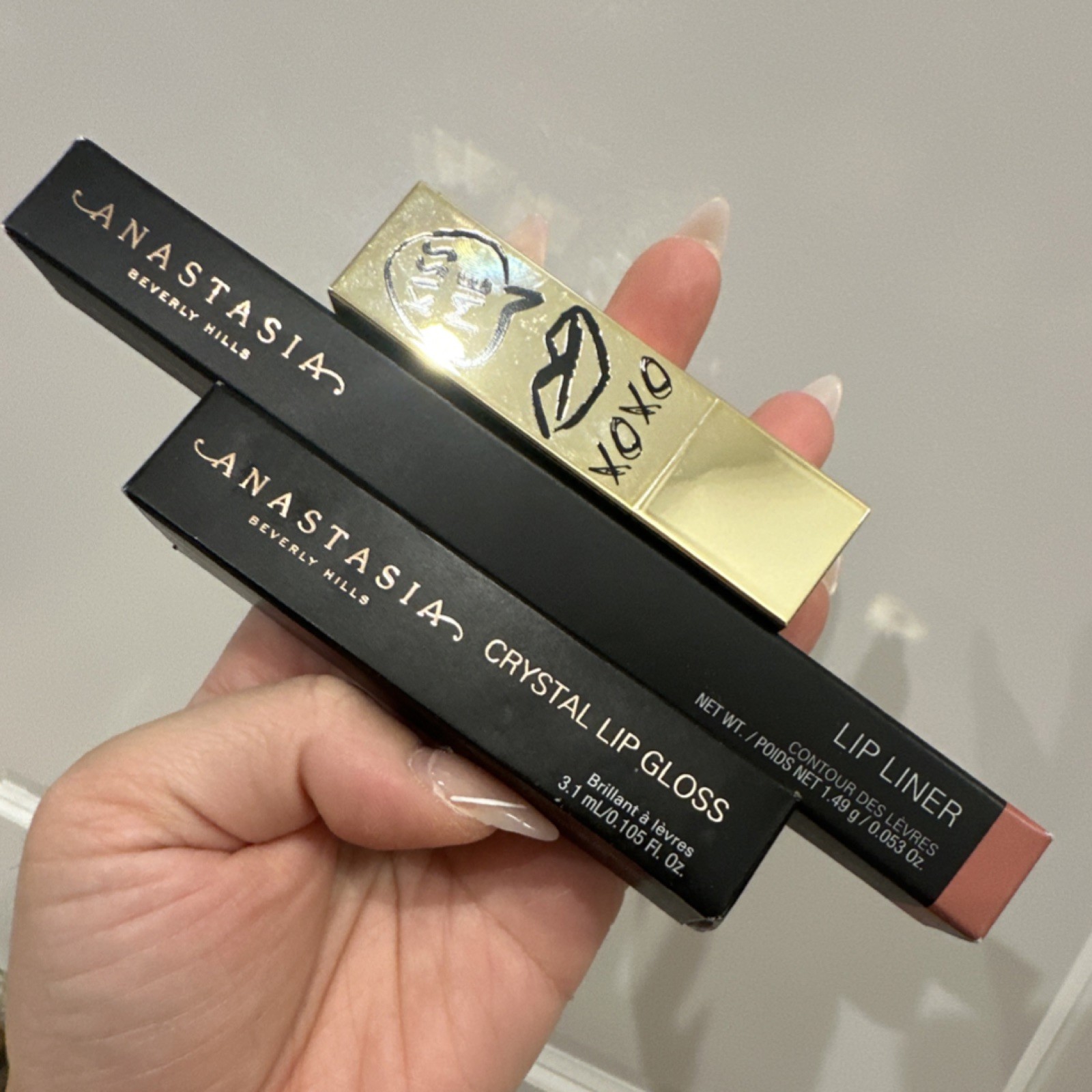 Anastasia Beverly Hills Crystal Lip Gloss, Peach Amber Lip Liner, Lipstick Lot