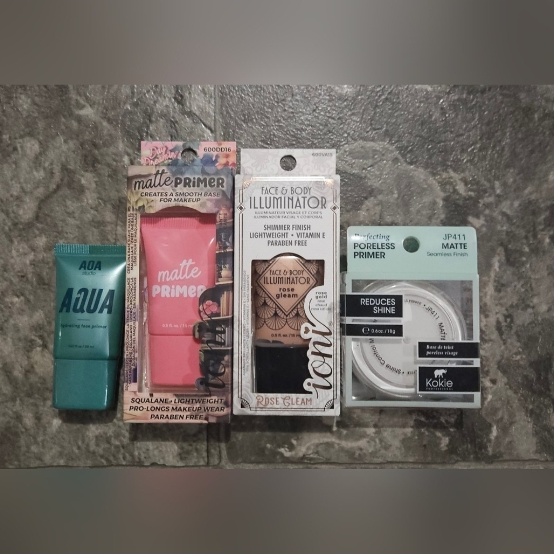 Makeup Primer and Illuminator Bundle BNIB Ioni, Kokie & AOA Studio