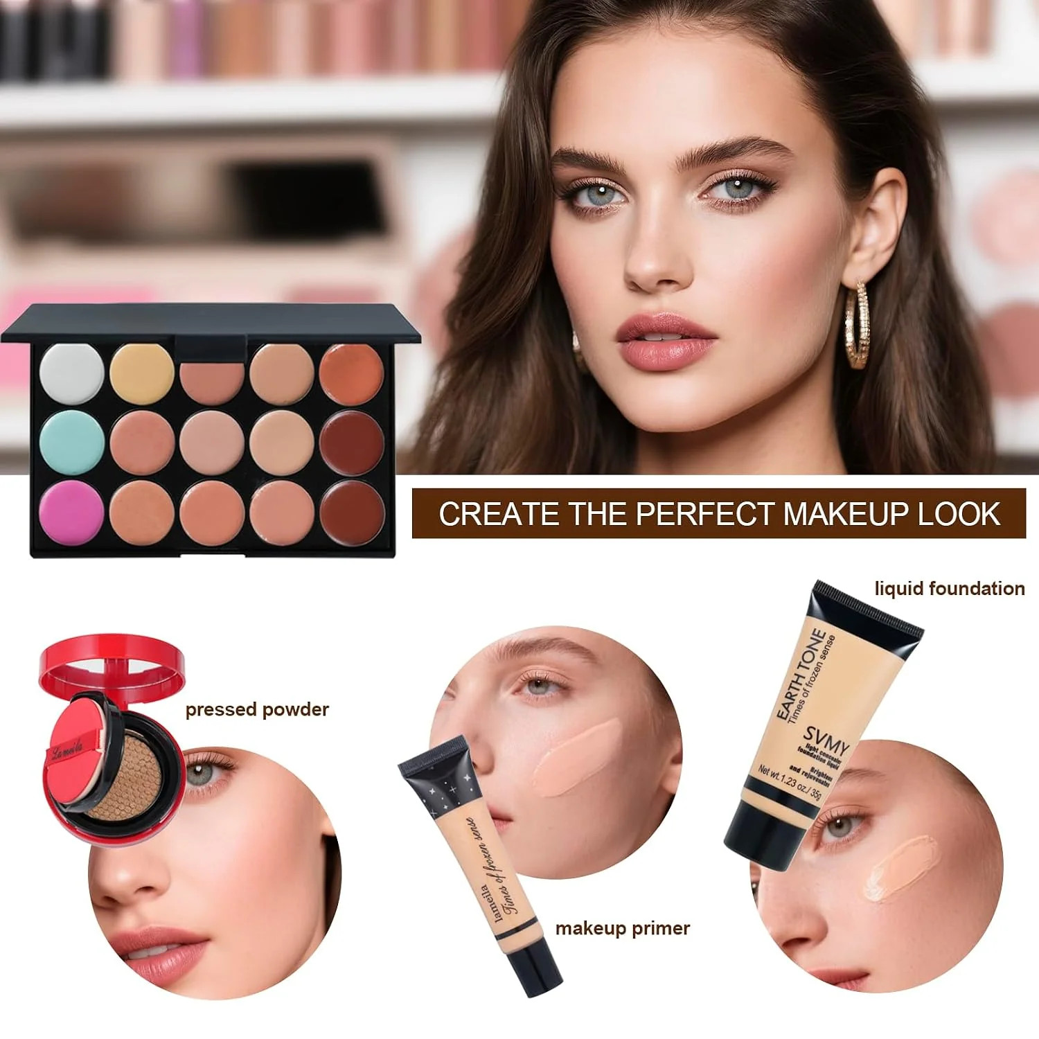 All‑In‑One Makeup Kit for Women – Full Professional Beauty Set, Eyes Lips Face,
