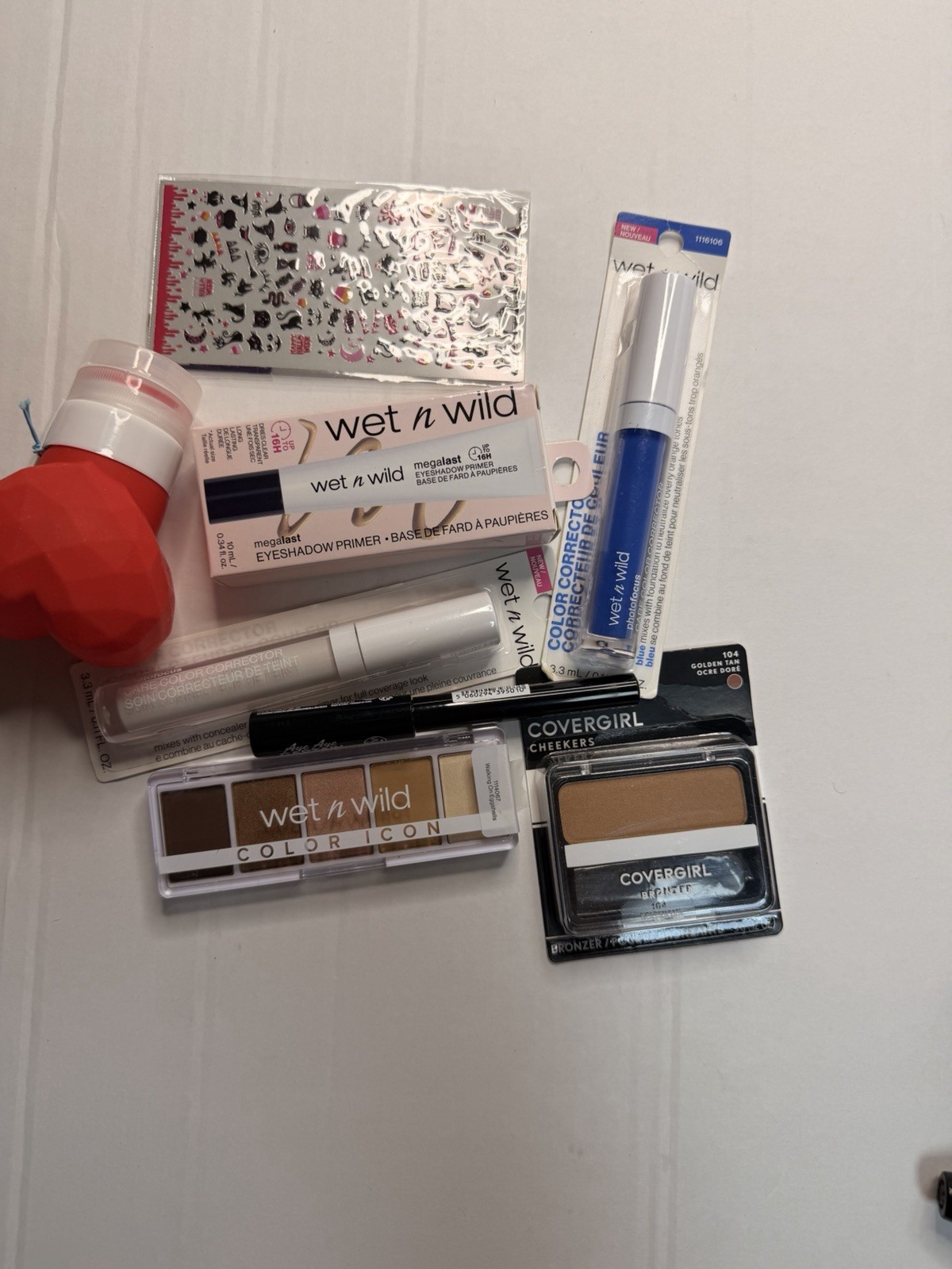 Wet n Wild Lot Medium Brown Brow Sessive Eye Pencil Eyeshadow Blush Lipstick