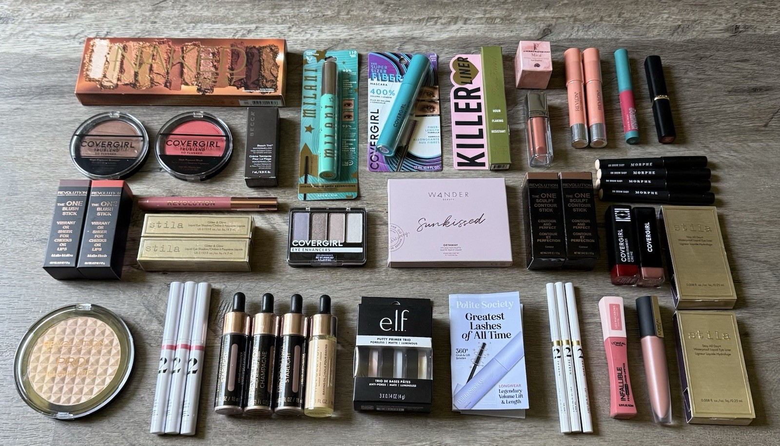 BEAUTY MAKEUP Mixed Lot Bundle – 45pc Urban Decay Too Faced Stila Morphe
