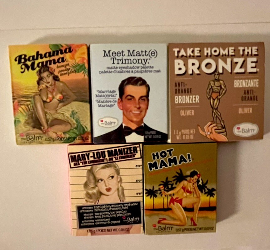 The Balm theBalm Cosmetics Travel Sz LOT 5 , Bronzer, Shadow, Blush, Luminizer