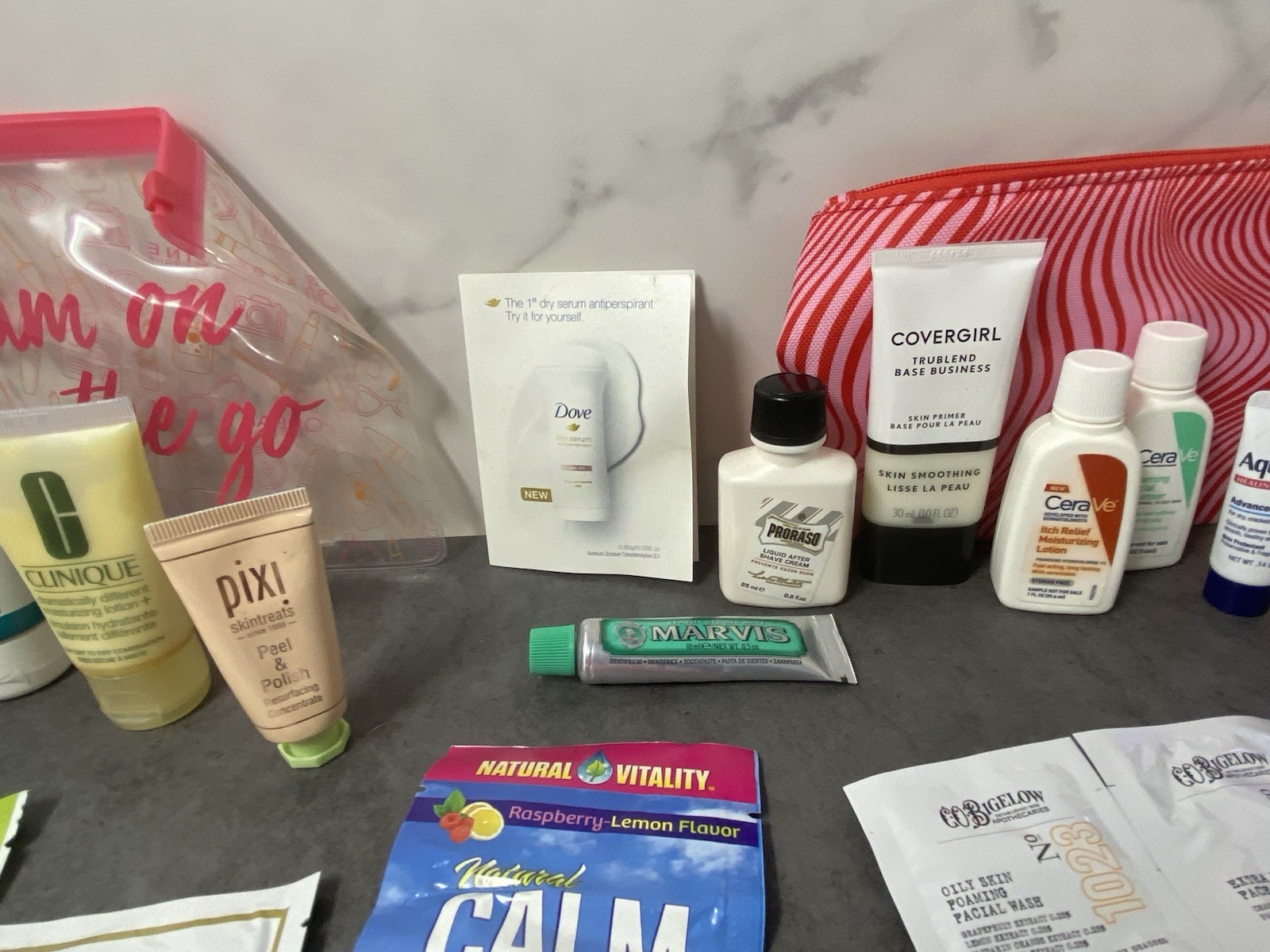 Walgreens Beauty Skincare Products 42 Pc Lot Mini Travel Sample +Bag