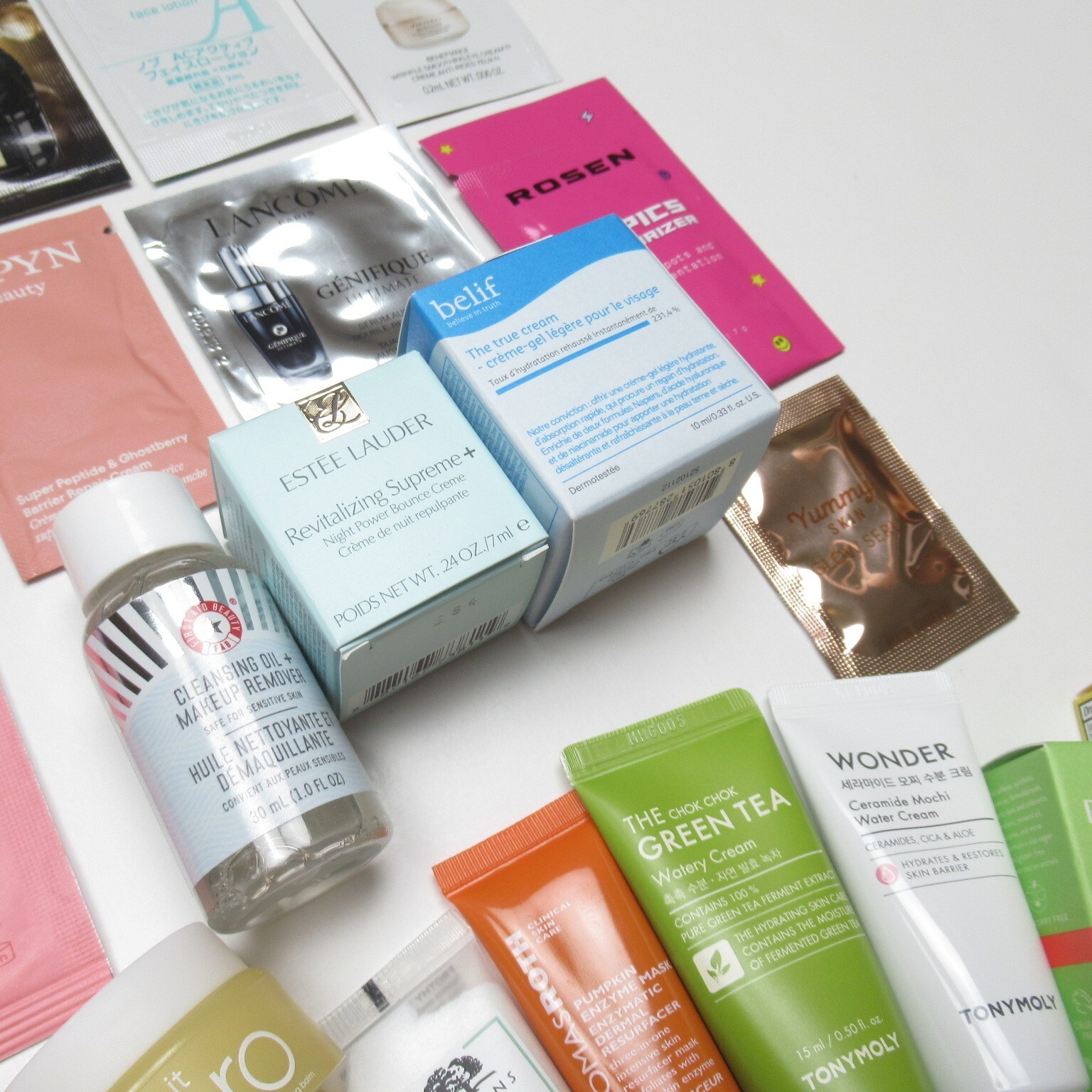 40+ Skincare Sample Lot TONYMOLY Water Cream Mad Hippie Belif True Cream Farmacy