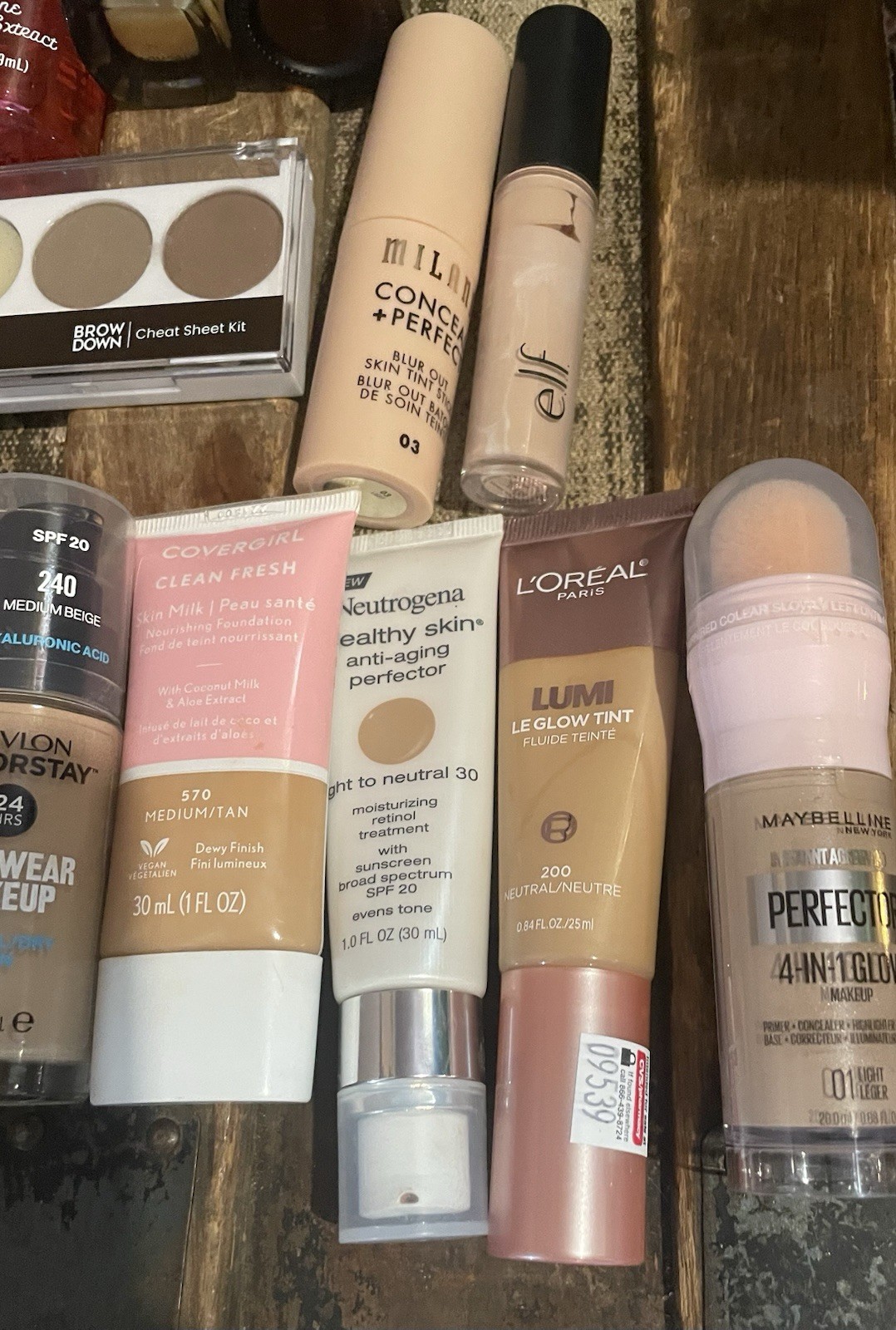 Huge makeup lot 60+ items Revlon Elf Neutrogena Nyx Milani Pixi L’Oréal Joah