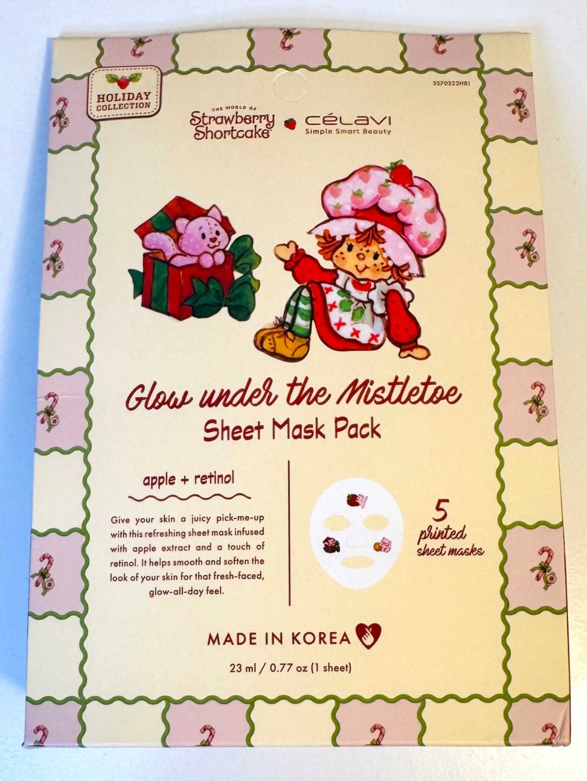 5x Strawberry Shortcake Set Skincare Face Sheet Mask Lip Gloss Oil Hair Brush
