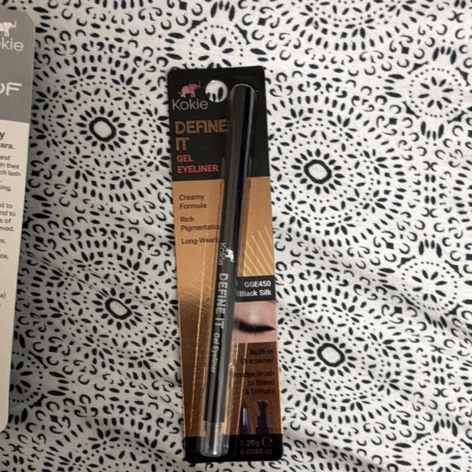Kokie Waterproof Smudge Proof Mascara GMW320 Jet Black + Gel Eyeliner GGE450
