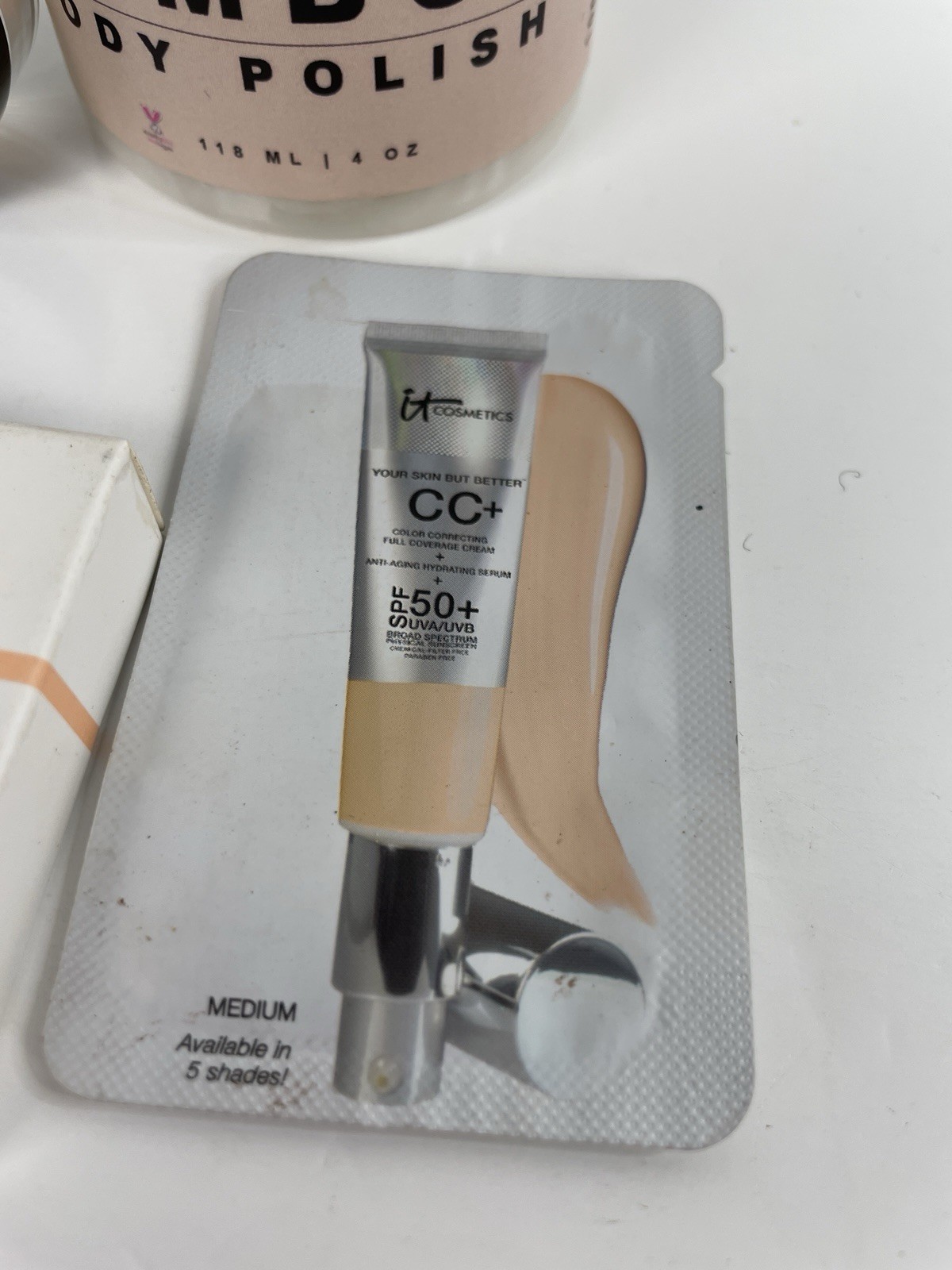 Cosmetic Lot 5 Items Setting Powder Foundation Brush Set Body Polish Highlighter