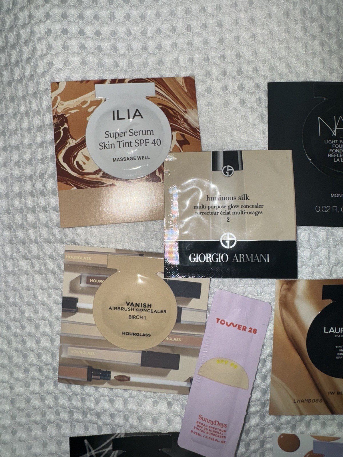Lot of 10 High-End Foundation/Concealer Samples (Light Shades)