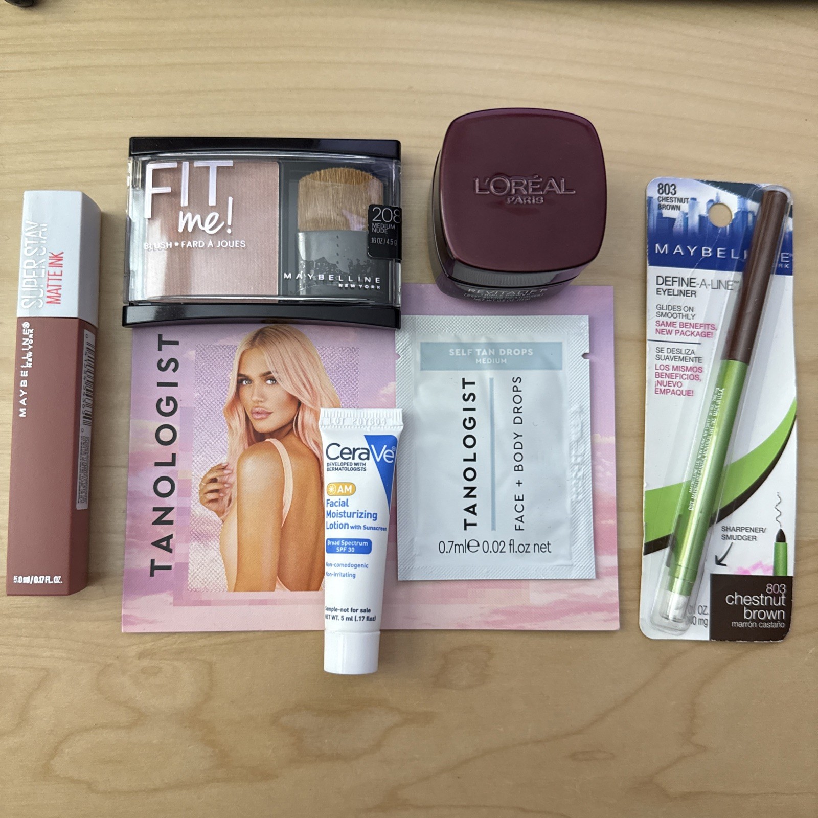 5 Piece Skin + Makeup Bundle Face Lips & Eyes All New (+ bonus sample tan drops)