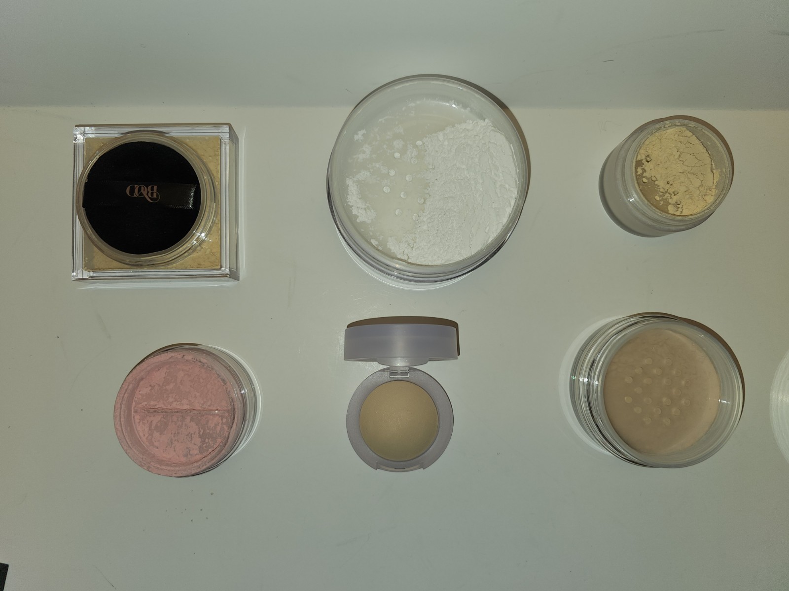 Setting Powders Lot Of 6, Loose And Compressed