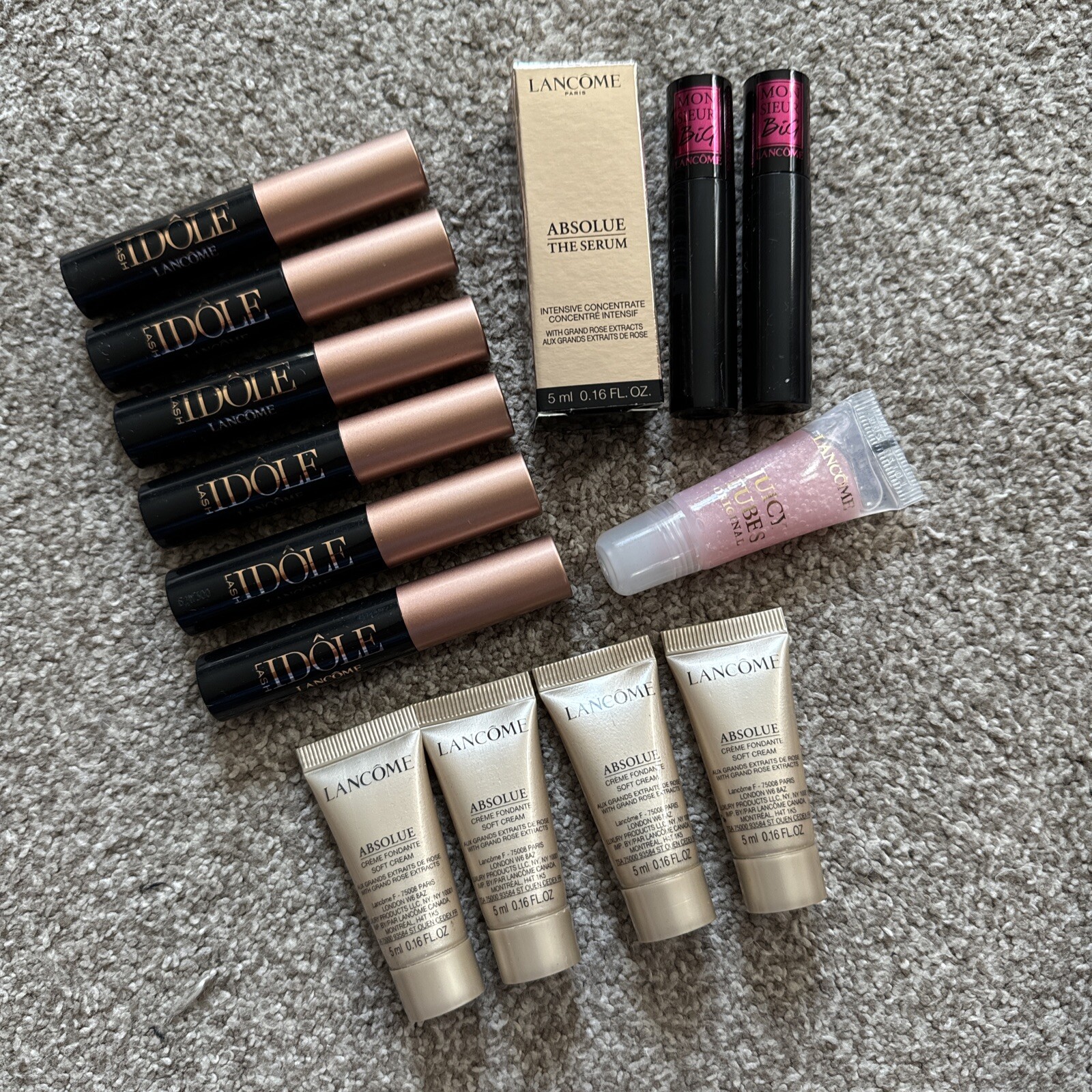 Lancome Skincare Makeup Assorted Cosmetics Deluxe Minis Lot – 14 pcs