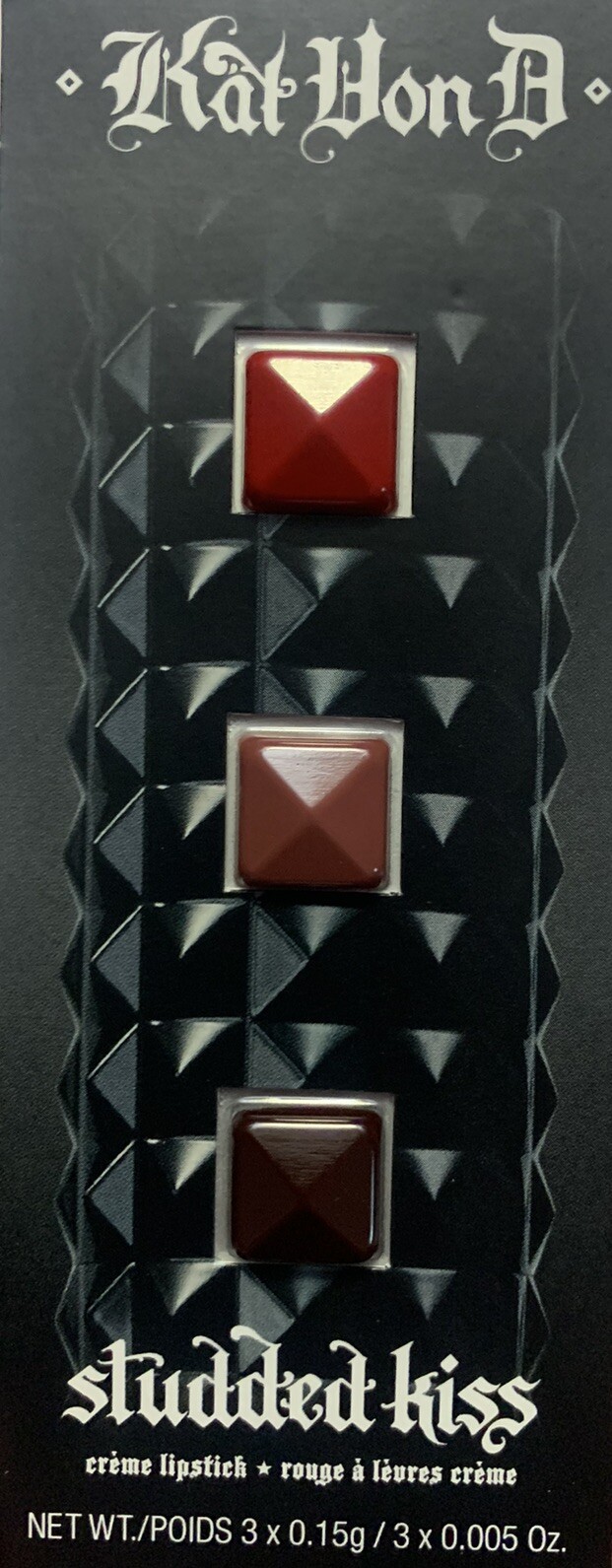 Kat Von D TATTOO LINER + LOCK-IT Setting Powder + STUDDED KISS Creme Lipstick