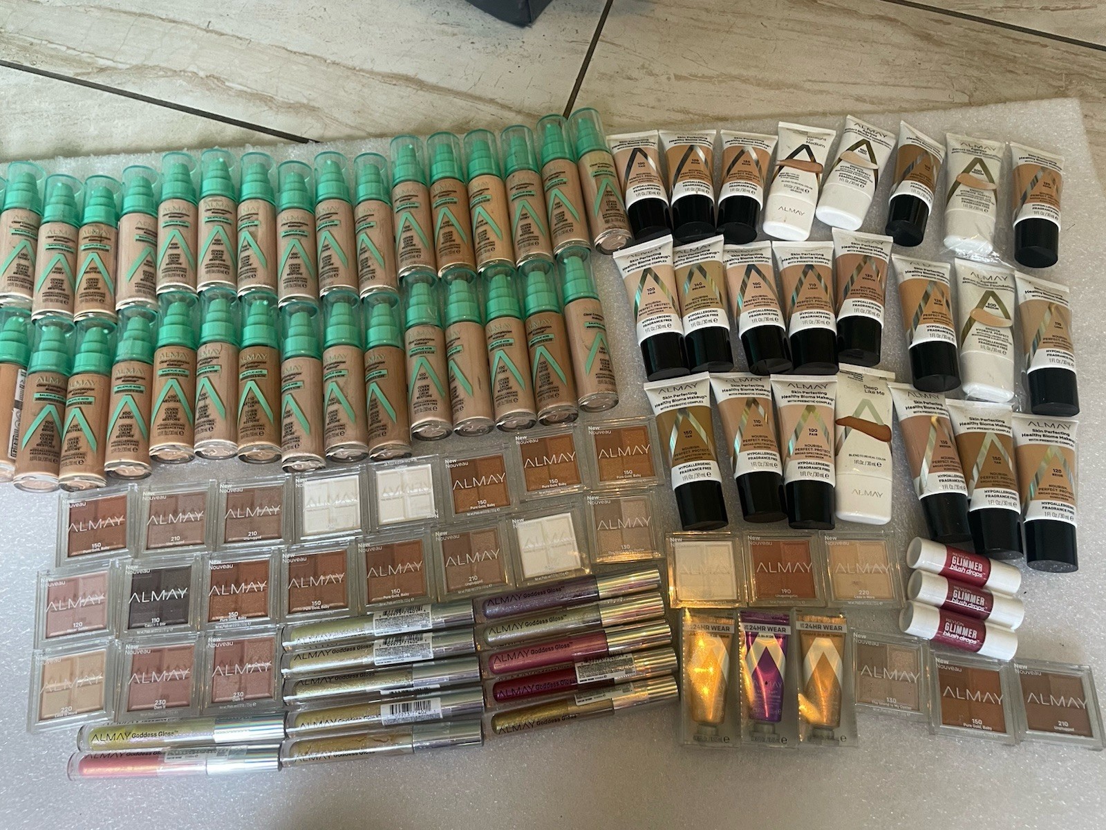 100 X Almay Mixed Makeup Lot Assorted Clean Lot View Photos Read Description!