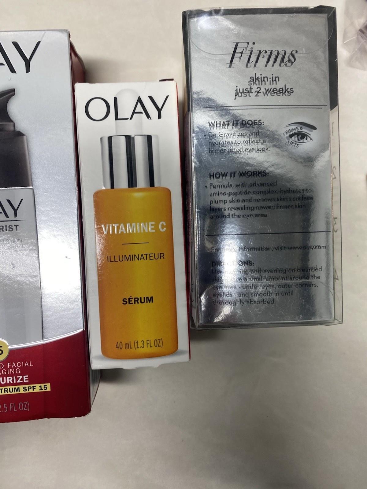 Olay Regenerist SPF 15 Moisturizer Vitamin C Brightening Eye Serum Lot(5)