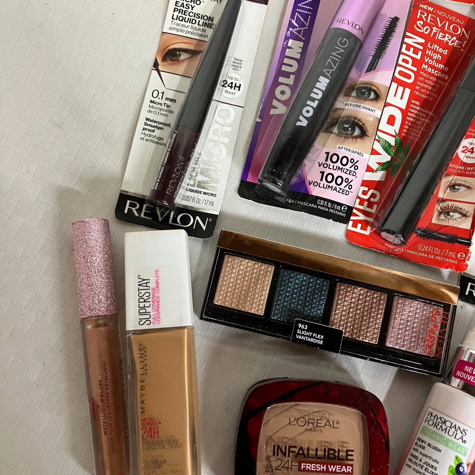 Revlon Maybelline L’Oréal Paris PF Full Face Kit Eye Lip 10-Piece Makeup Set New