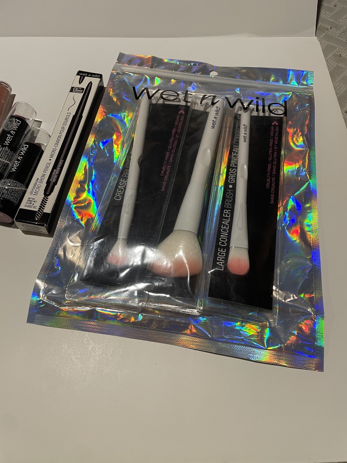 Deluxe Makeup Lot wet n’ wild Lipsticks,Makeup Brushes,Brow Pencil,Mini Mascara
