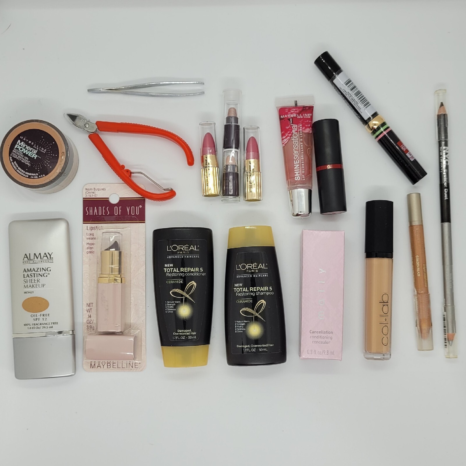 Mixed Beauty Lot 17 Items L’Oreal Collab Mally Maybelline Essence NYC Almay NEW