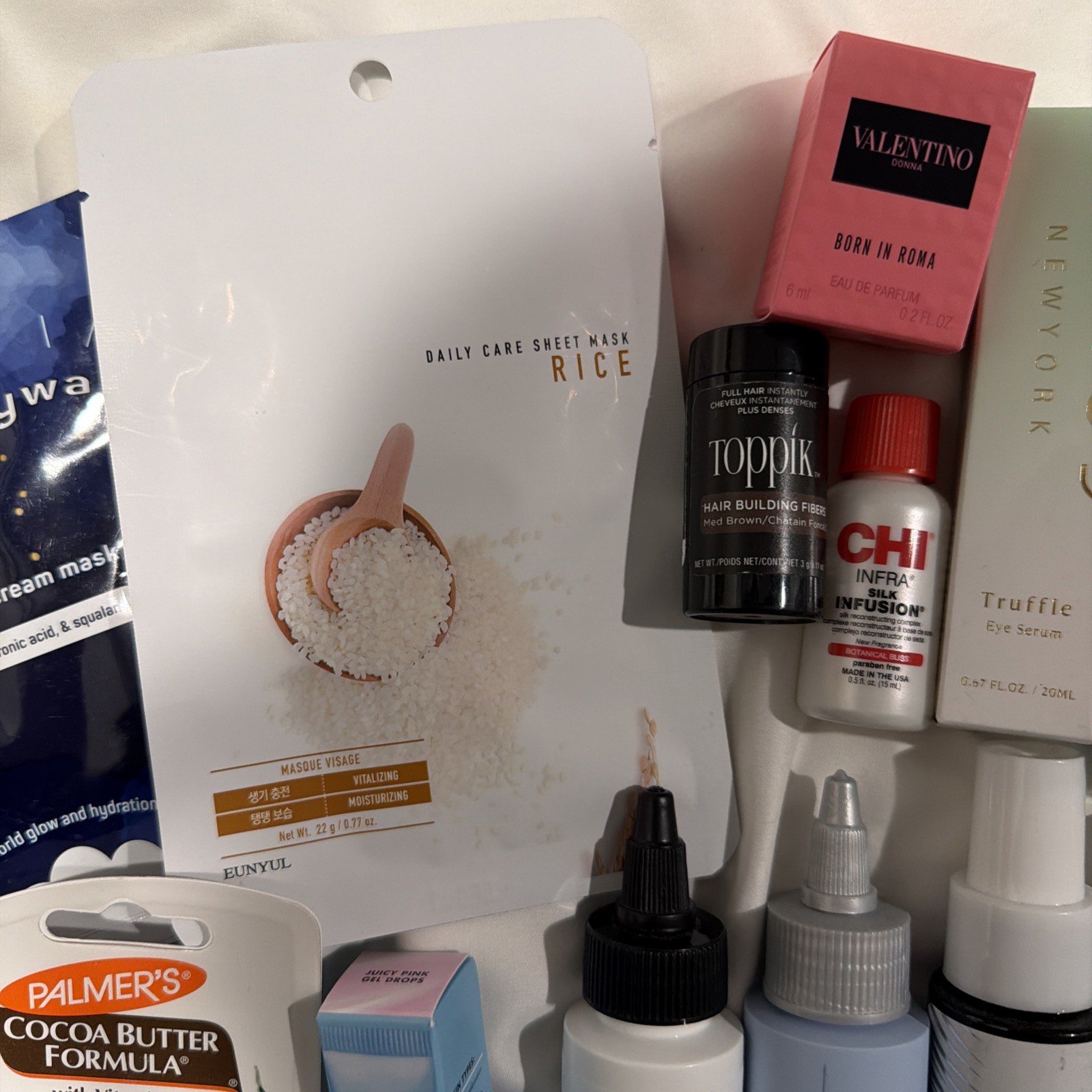 Mixed Skincare Makeup Lot Ulta Valentino drybar Hoola IGK Sample Full size Stila