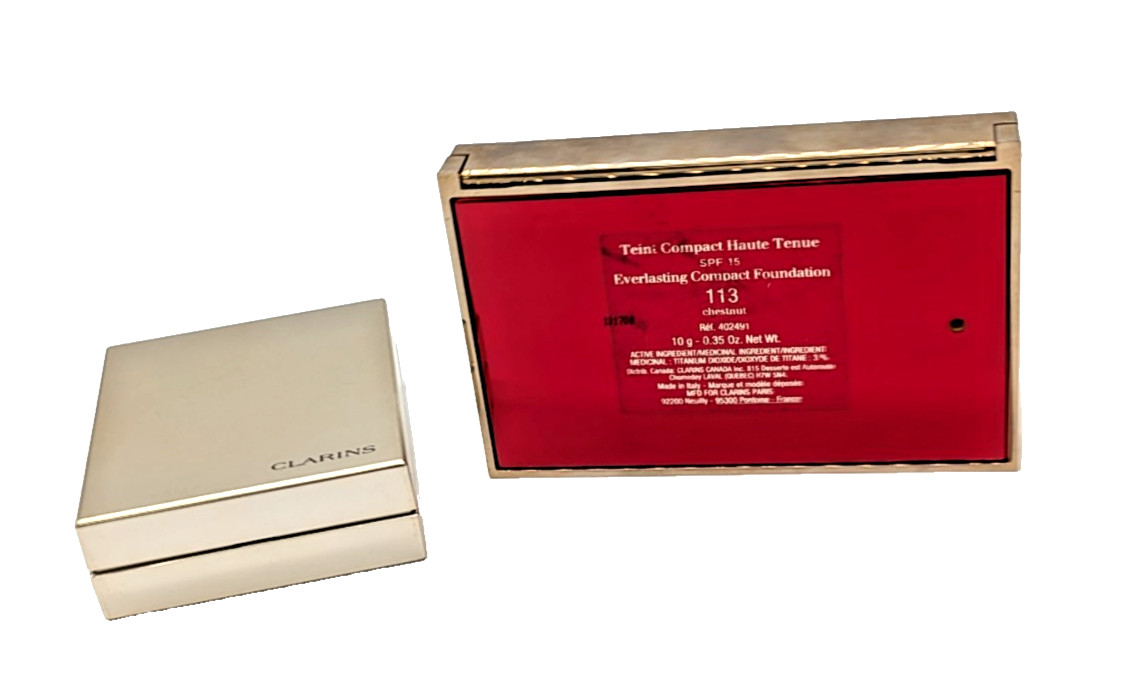 Pack Of 2 – Clarins Everlasting Compact Foundation Long-Lasting – 10g Each NWOB
