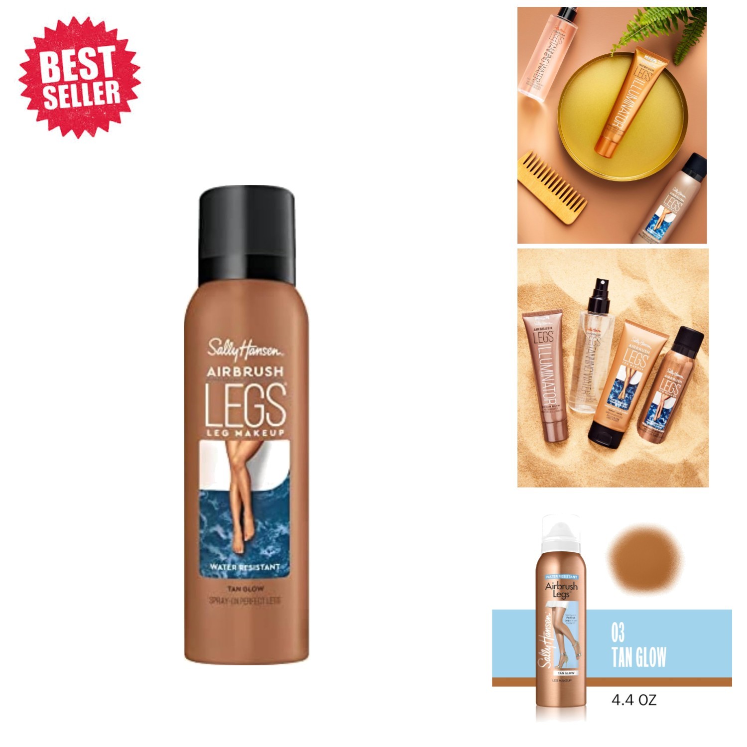 Tan Glow Aerosol Leg Makeup – Easy Transfer Proof Application for All Skin Types