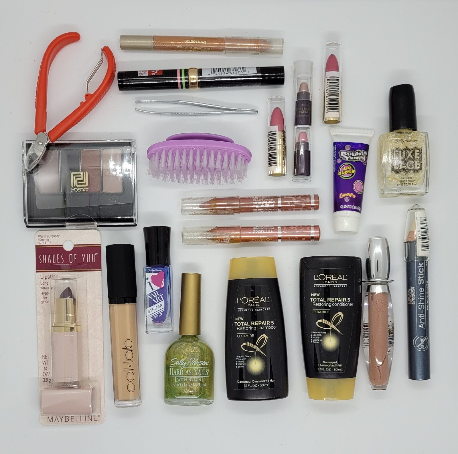 Mixed Beauty Lot 21 Items L’Oreal Collab Maybelline Sally Hansen NYC Posner NEW