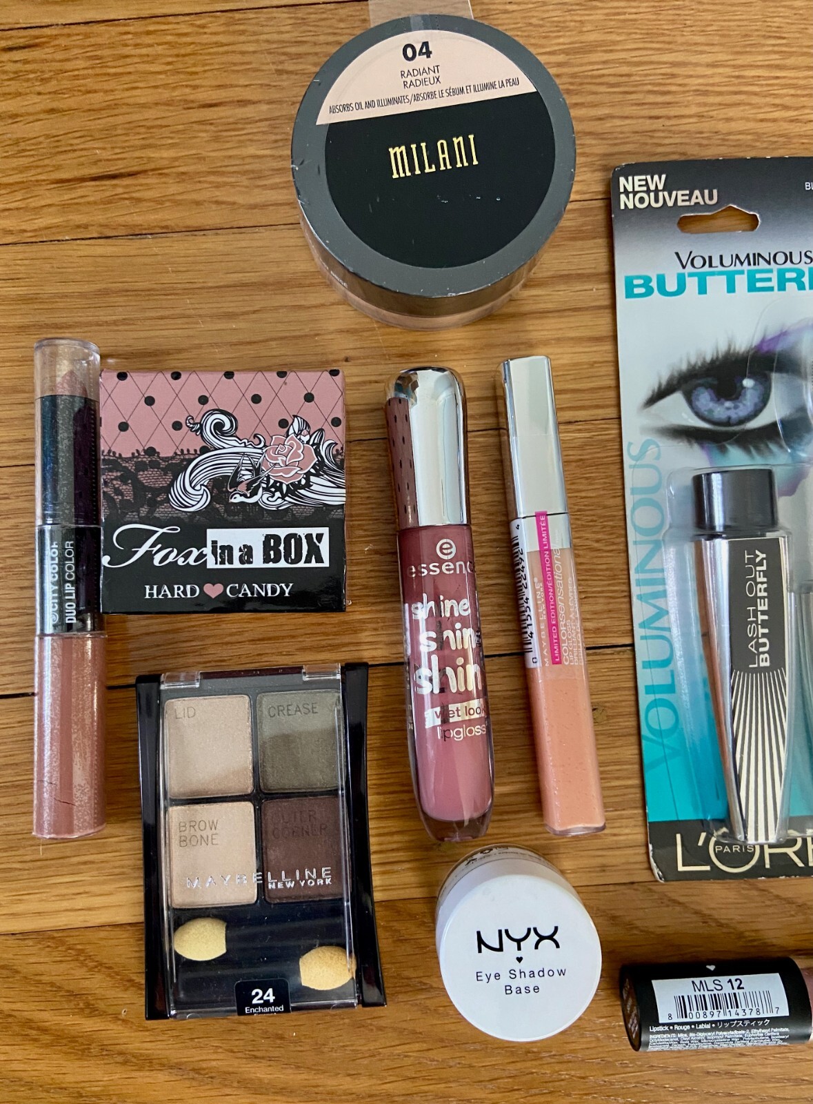 Lot 12 Cosmetics Assorted Name Brands- Hard Candy Maybelline Revlon Milani NYX